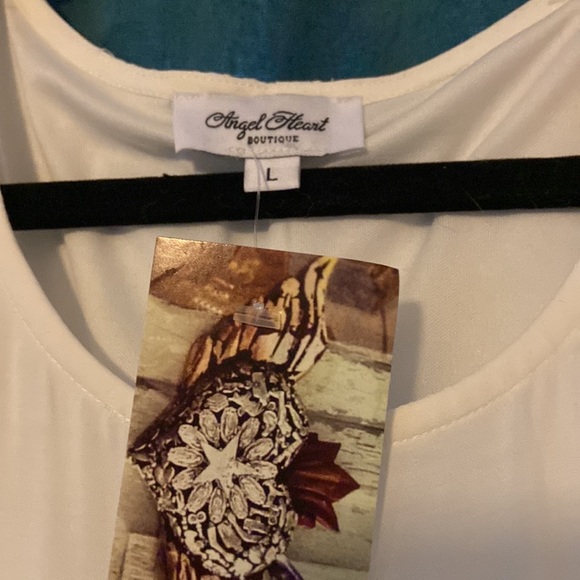 White and cream lace mini dress/tunic - Picture 6 of 6